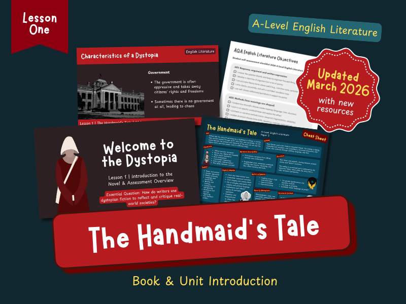 The Handmaid’s Tale (Lesson 1) KS4/KS5 Book Introduction