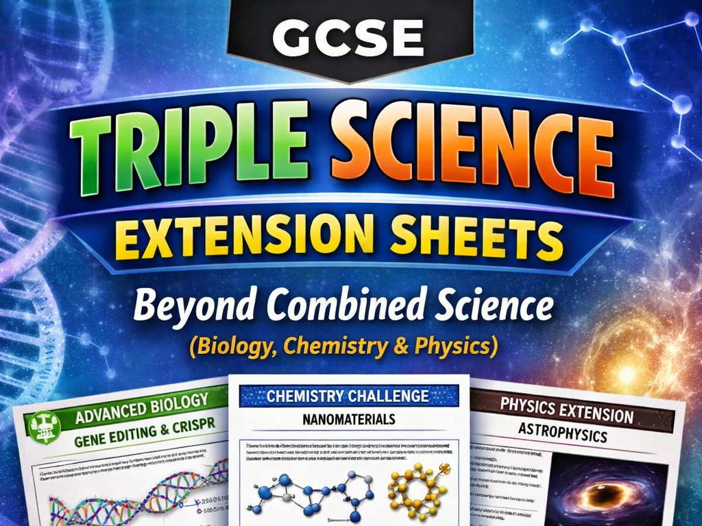 GCSE Triple Science Extension Sheets – Beyond Combined Science (Biology, Chemistry & Physics)