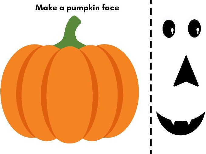 Pumpkin Face Cut and Stick | Halloween Craft Activity | EYFS Nursery ...