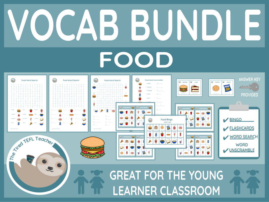 ESL Food Vocabulary Bundle