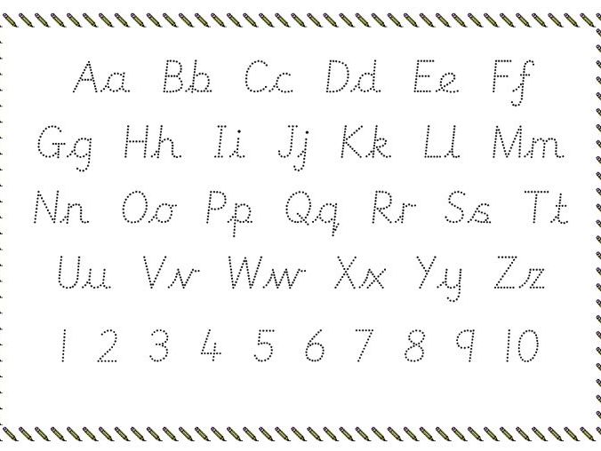 Letter formation - pre-cursive