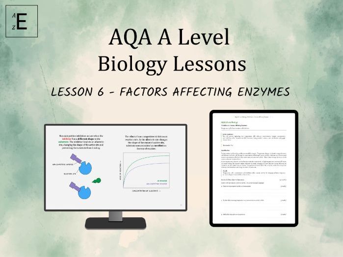AQA A Level Biology Lesson 6 - Factors Affecting Enzymes