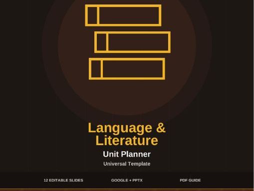 Universal — MYP Language & Literature Unit Planner | IB MYP | Editable | Years 1–5
