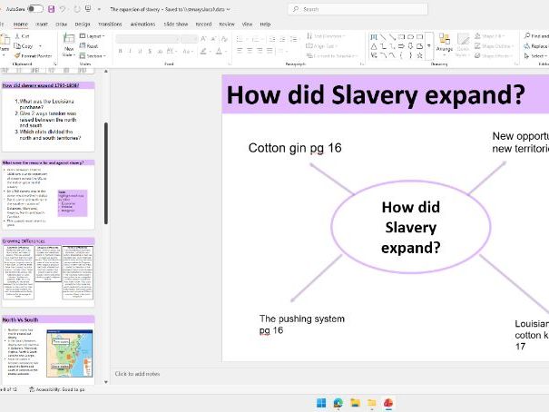 OCR B GCSE Making of America lesson3-expansion of slavery