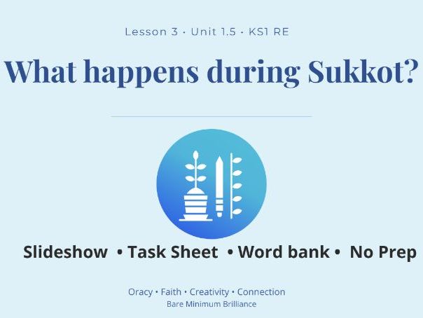 KS1 RE - Judaism: What do Jews believe and how may they live? (Lesson 3 - What happens during Sukkot