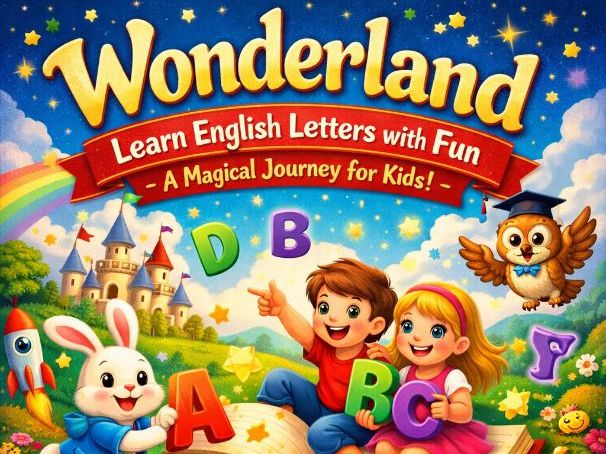 Wonderland: Learn English Letters with Fun - A Magical Journey for Kids!