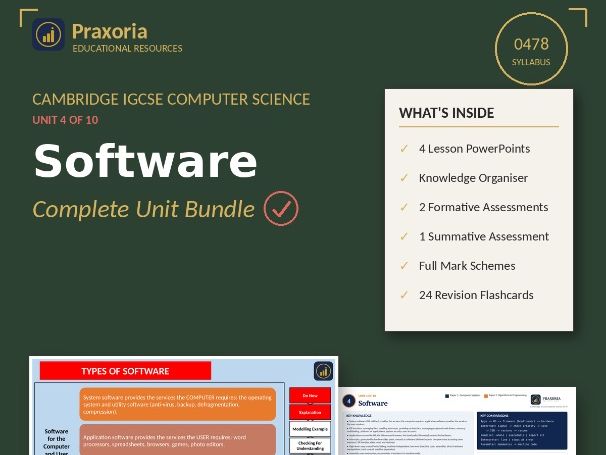 IGCSE CS (0478) Unit 4- Software Pack