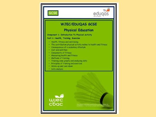 Eduqas -  GCSE Physical Education - Heath Training & Exercise - Work Booklet (Part 1)
