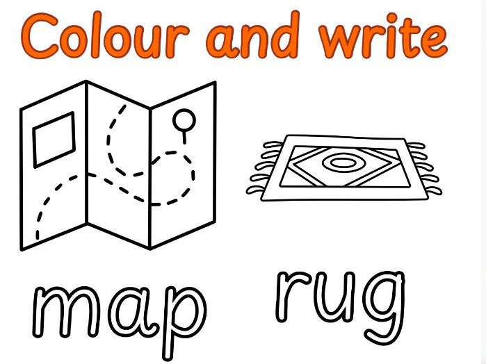 EYFS Fine motor & Early Phonics - Colour & Write