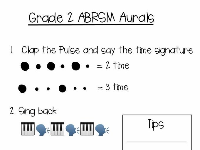 Grade 2 ABRSM Aural Worksheet
