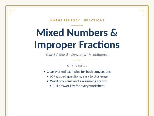 Mixed Numbers & Improper Fractions