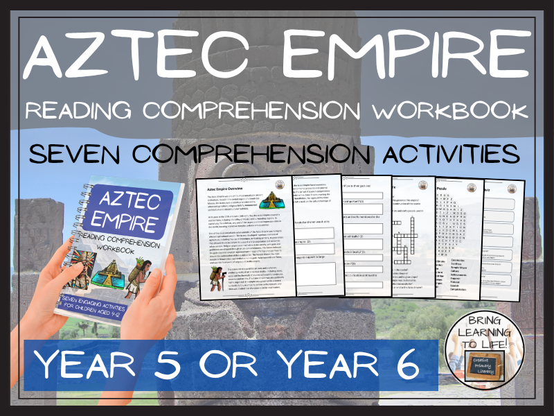 Aztec Empire Reading Comprehension Workbook | Year 5 or Year 6