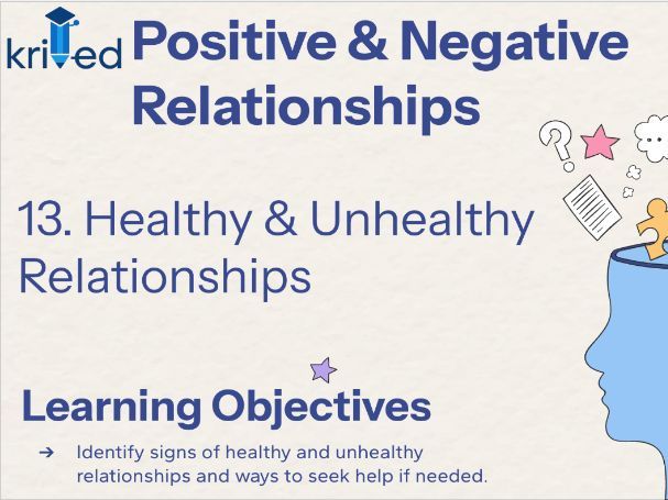 Healthy vs Unhealthy Relationships – KS4 Year 10 PSHE on Recognising Red Flags and Seeking Su