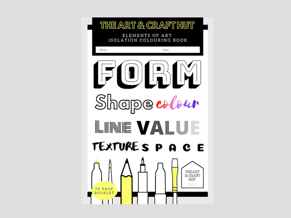 70  Page Elements Of Art Booklet Bundle | Space, Texture, Line, Form, Space, Colour & Value