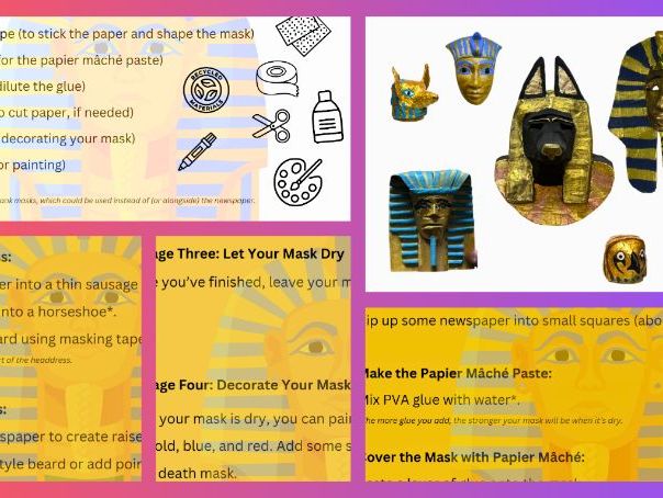 KS2 Ancient Egypt - Mask Making Activity