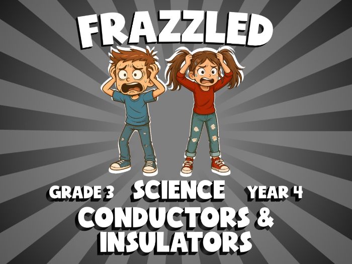 Conductors & Insulators FRAZZLED Science Game | No-Prep Year 4 Review Activity
