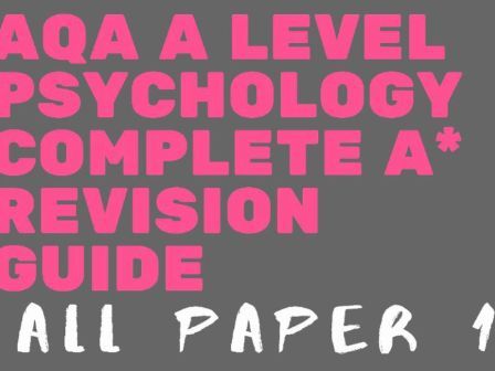 AQA A Level Psychology - All Paper 1 A* Bundle