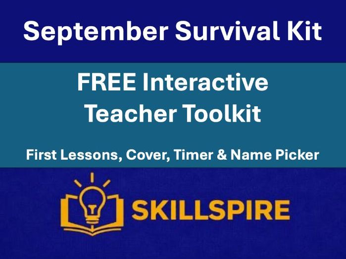 FREE September Survival Kit | Teacher Toolkit | First Lessons, Cover, 60 Activities & more | KS3–KS5