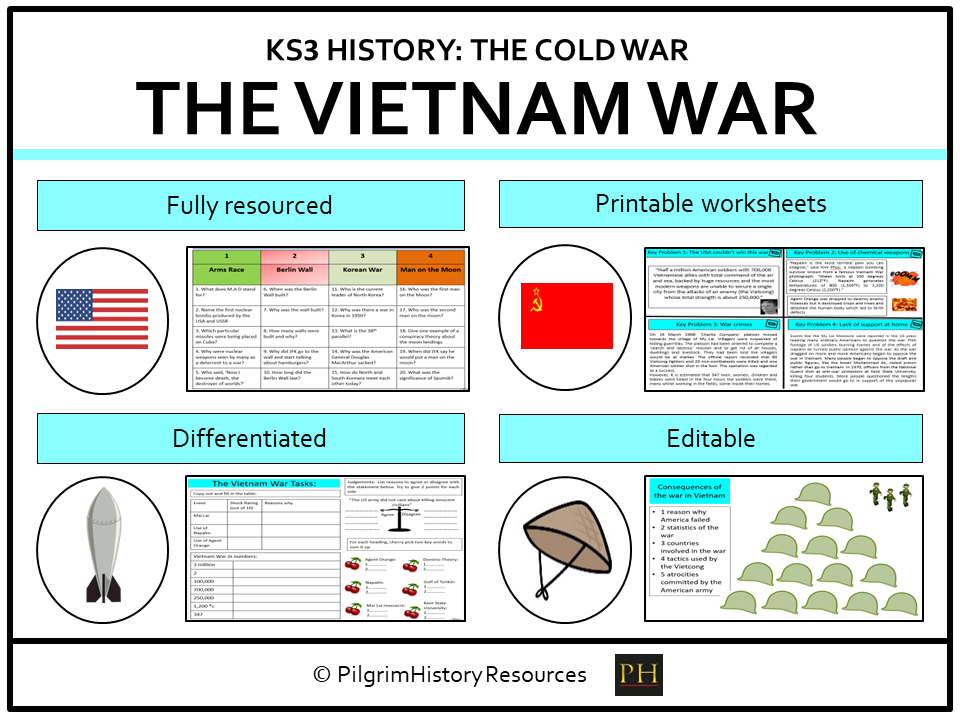 KS3 History Cold War: The Vietnam War - Conflict, Protest & Politics