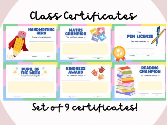 Certificates for Primary Children – Star of the Week, Kindness, Reading & More
