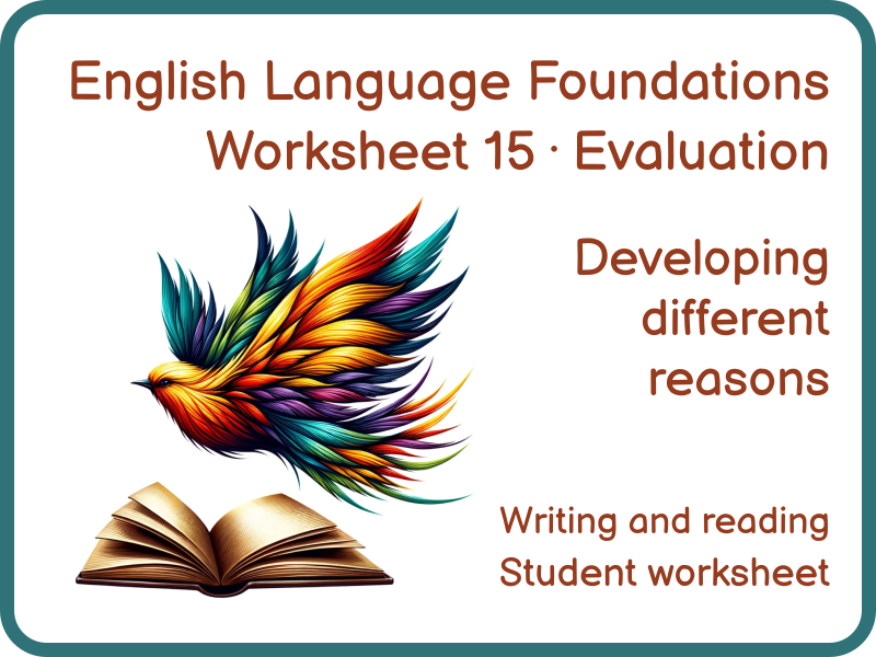 Developing Evaluation Responses Worksheet KS3 GCSE English Language 15