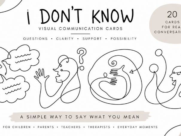 I DON'T KNOW: Visual Communication Cards for Uncertainty, Questions & Self-Advocacy