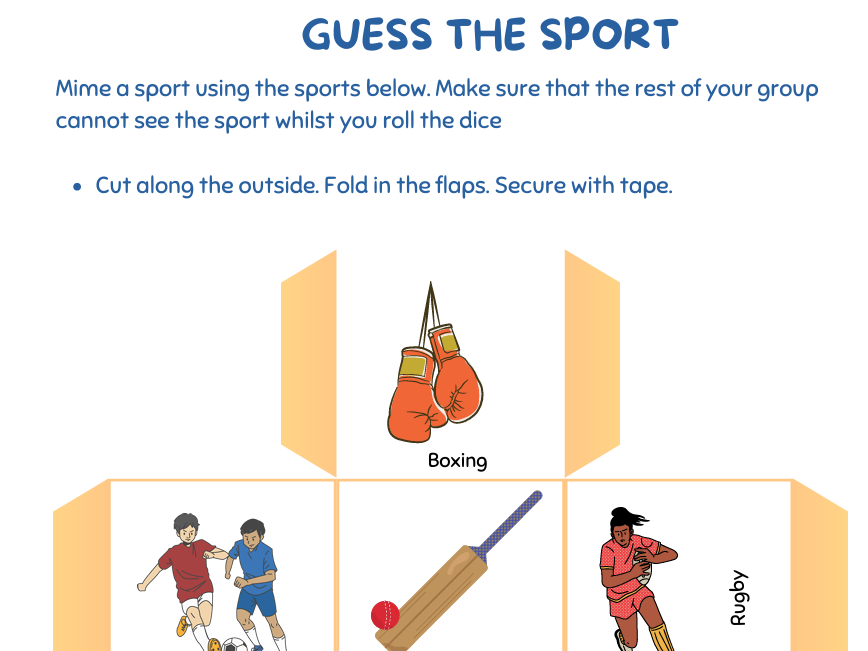 Guess the Sport Dice Game