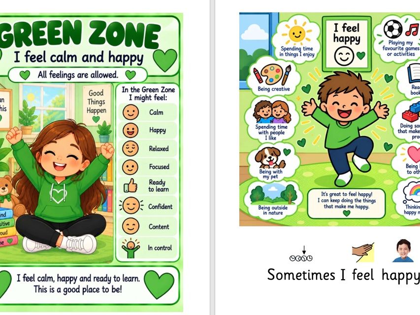 Zones of Regulation - Green Social Story