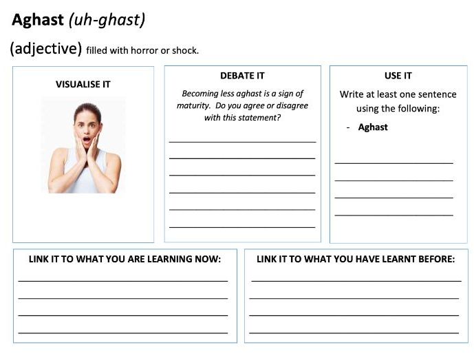 SEEC Vocab Sheet