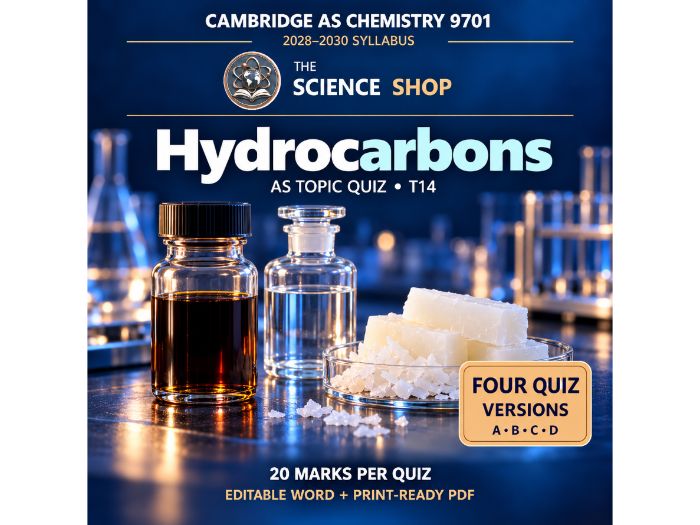 Hydrocarbons | Cambridge AS Chemistry 9701 | 4 Revision Quizzes