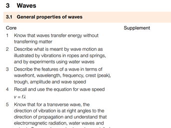 iGCSE Physics - Complete Unit 3: Waves