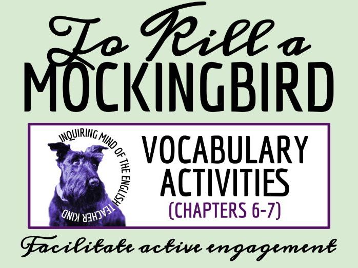 To Kill a Mockingbird Chapters 6 & 7 Vocabulary Worksheet, Crossword Puzzle & Word Search