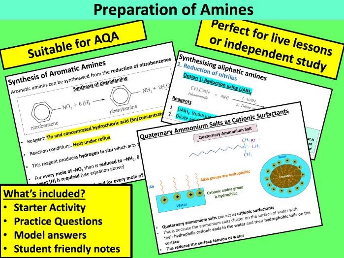Preparation of Amines (AQA)