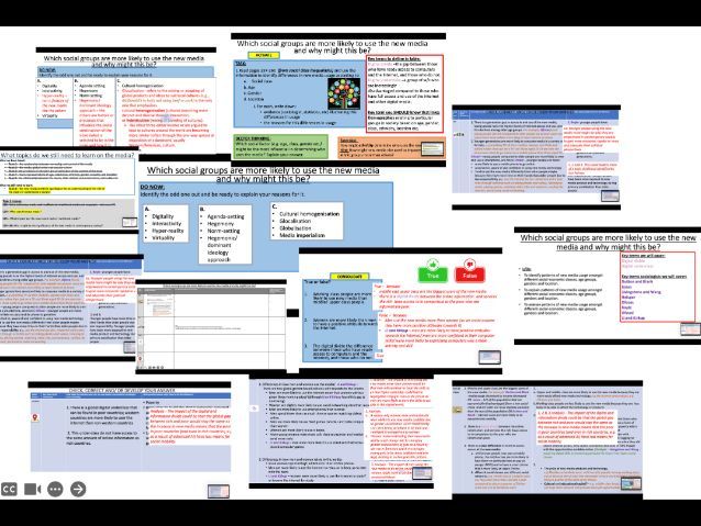 AQA A-Level Sociology: Media - Who uses the new media? UPDATED
