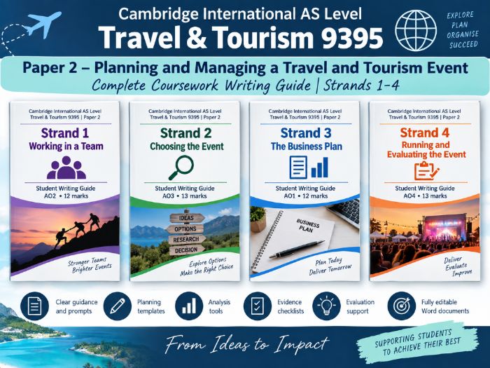 Cambridge International AS Level Travel & Tourism 9395 Paper 2 – Complete Coursework Writing Guide