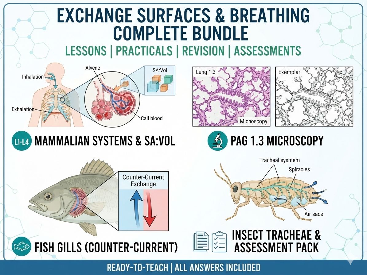 Exchange Surfaces and Breathing: Complete Ultimate Lesson & Assessment Bundle