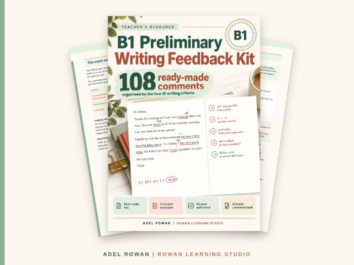 B1 Preliminary Writing -Teacher's Feedback Kit