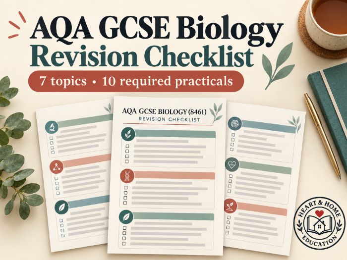 AQA GCSE Biology Revision Checklist Printable