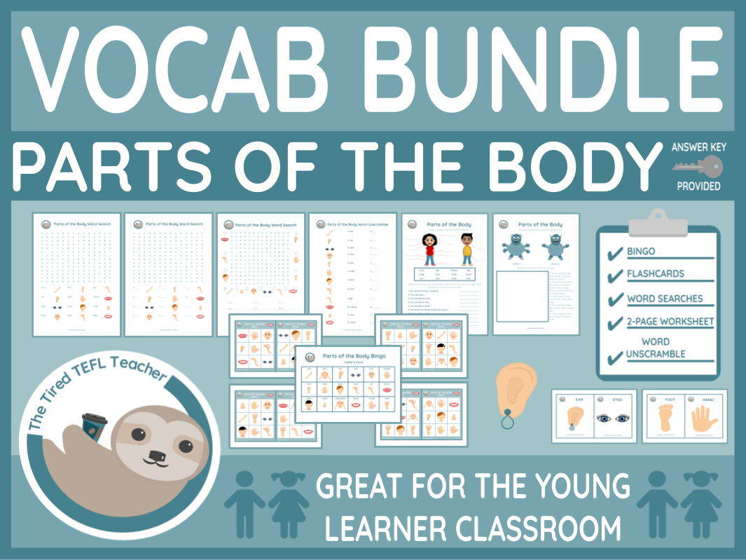 ESL Parts of the Body Vocabulary Bundle