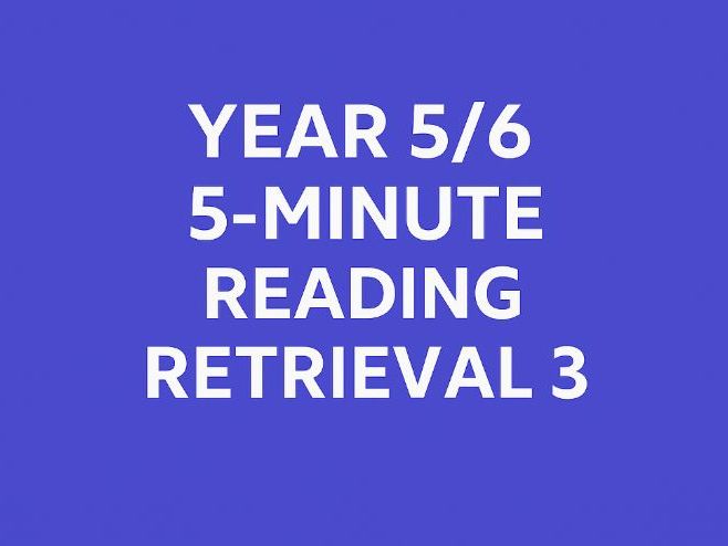 UKS2 5 minute Reading Starters 1 week (3)