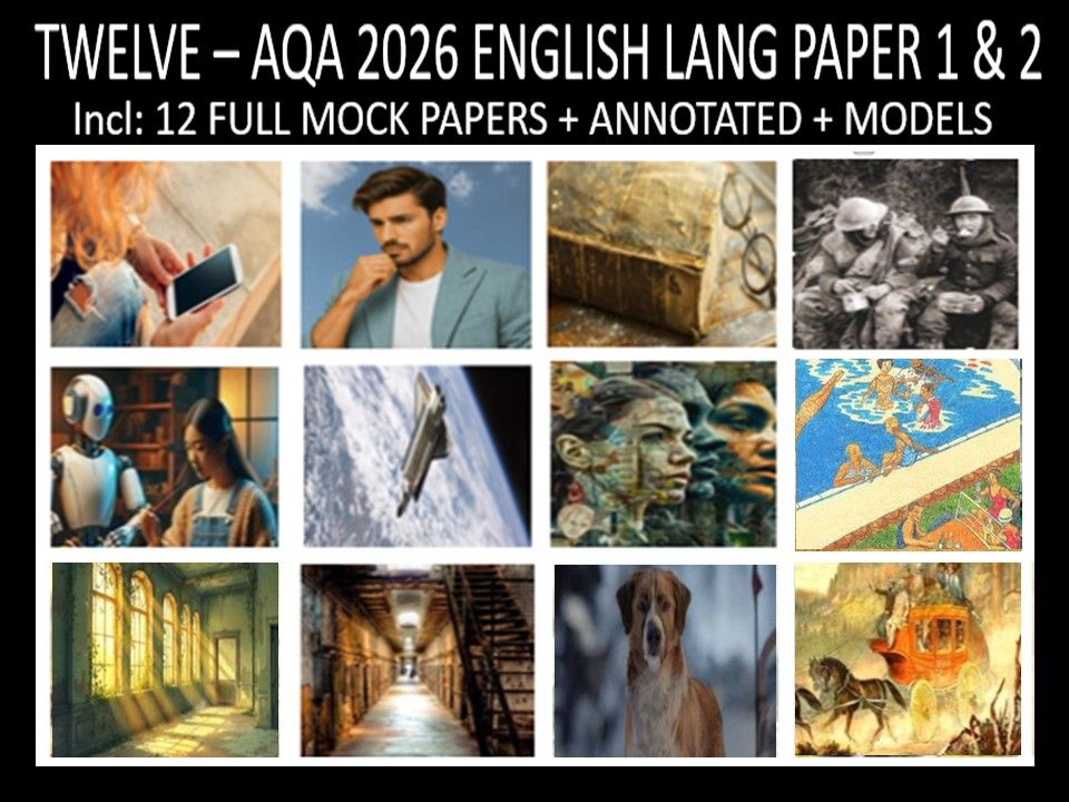 TWELVE - AQA PAPER 1 & 2 | 2026 FULL MOCKS | ANNOTATED | MODELS
