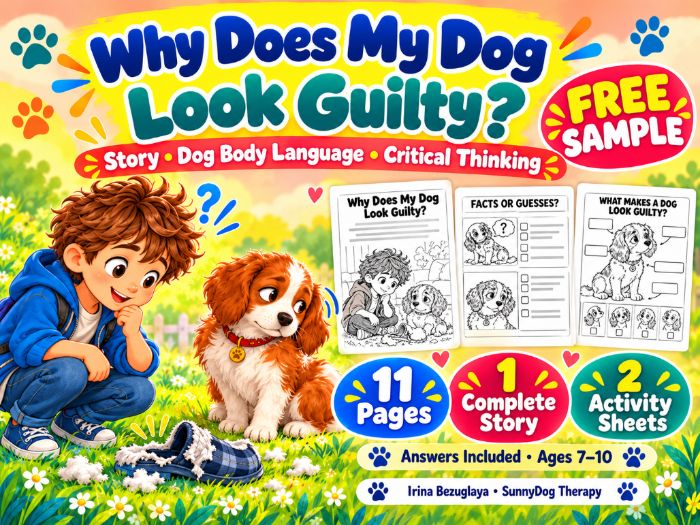 Why Does My Dog Look Guilty? — FREE Story & Worksheets