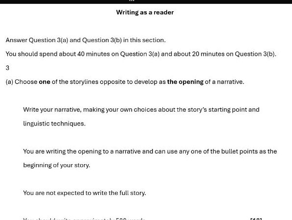 English Lang/Lit Exam Mock Full Question
