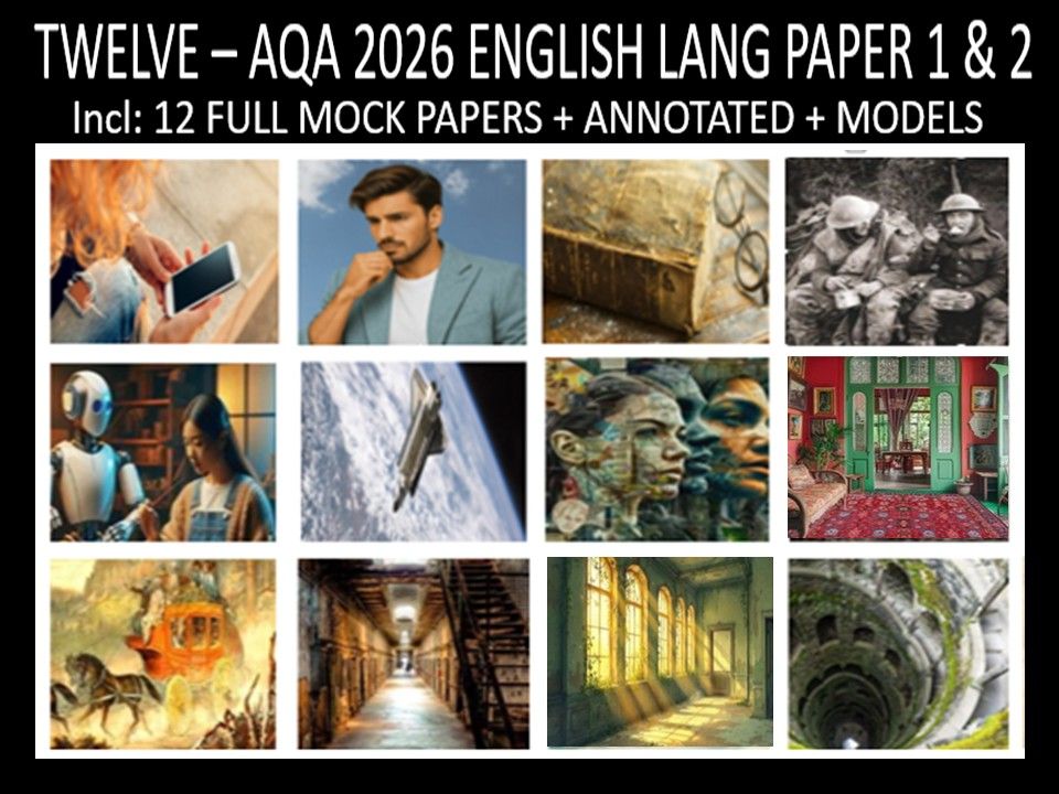 TWELVE - AQA PAPER 1 & 2 | 2026 FULL MOCKS | ANNOTATED | MODELS