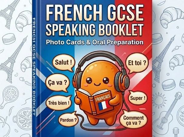 GCSE French - COMPLETE Themes 1, 2, and 3 Speaking Photo Card Bundle (New Spec)