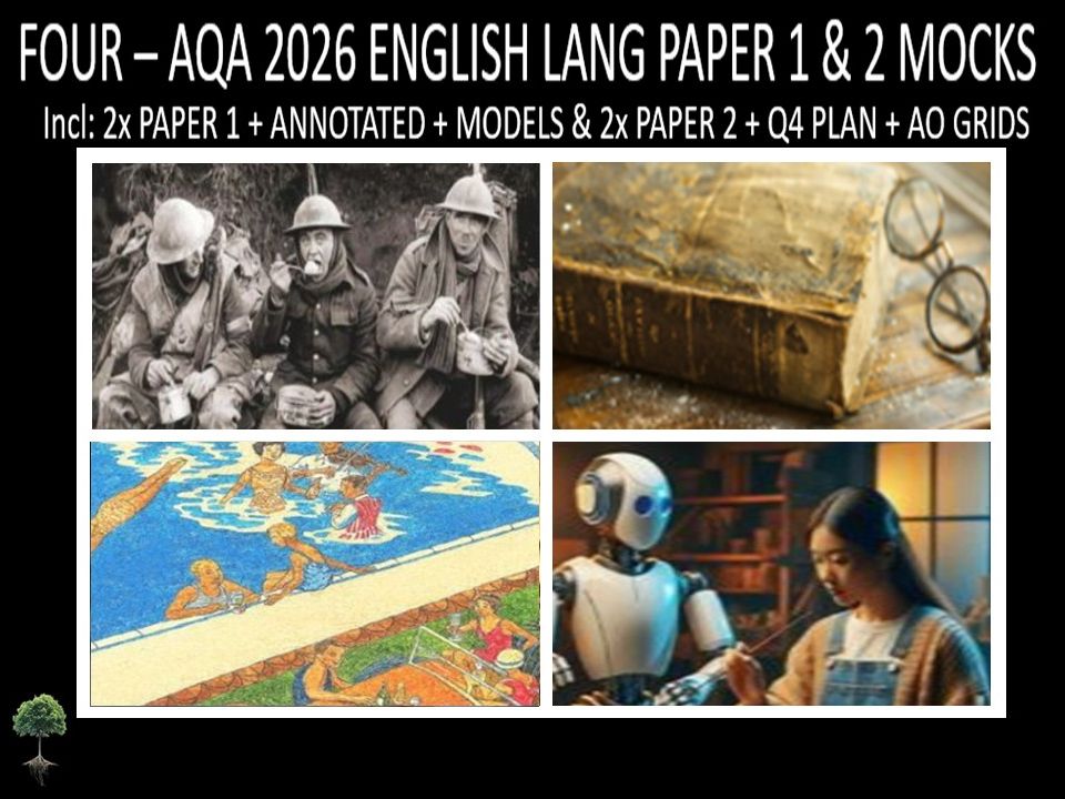 FOUR - AQA PAPER 1 & 2 | 2026 FULL MOCKS | ANNOTATED | Q4 PLAN | AO GRIDS | MODELS