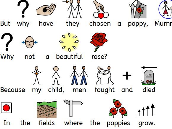Remembrance Day Poems dual coded