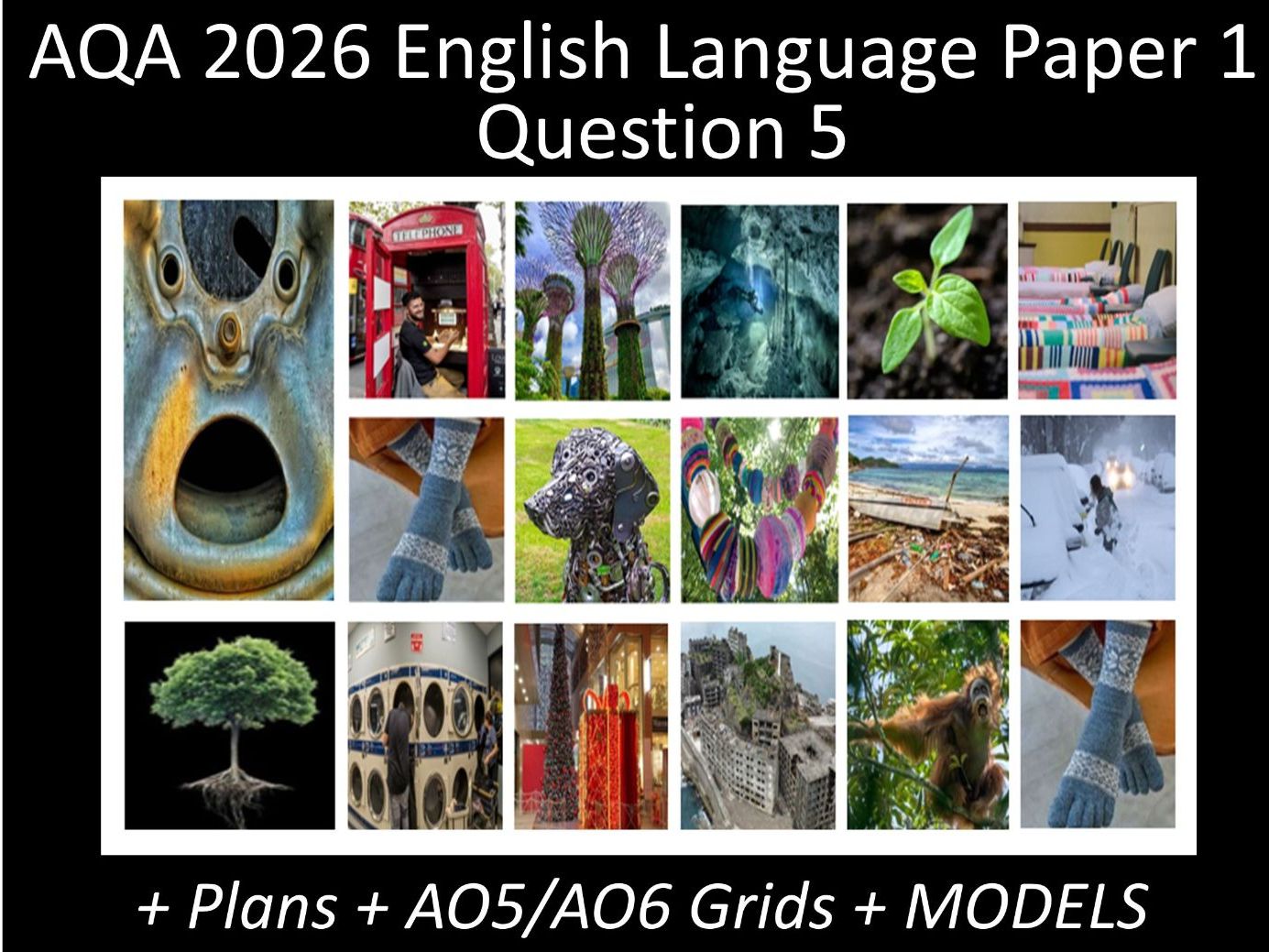 Sixteen Question 5 - AQA 2026 English Language Paper 1| Plans, AO Grids, Models