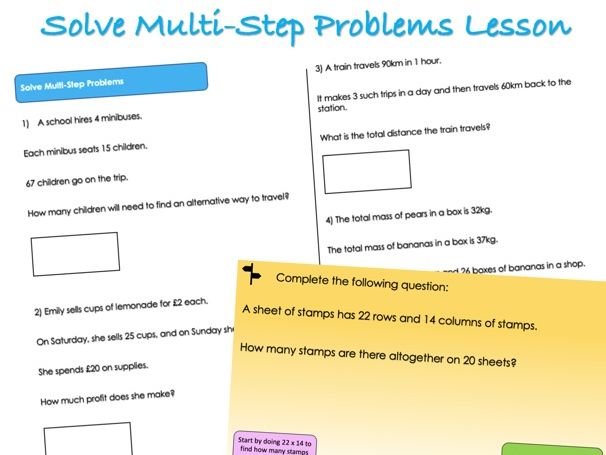 Year 6 Four Operations - Solve Multi-Step Problems Lesson