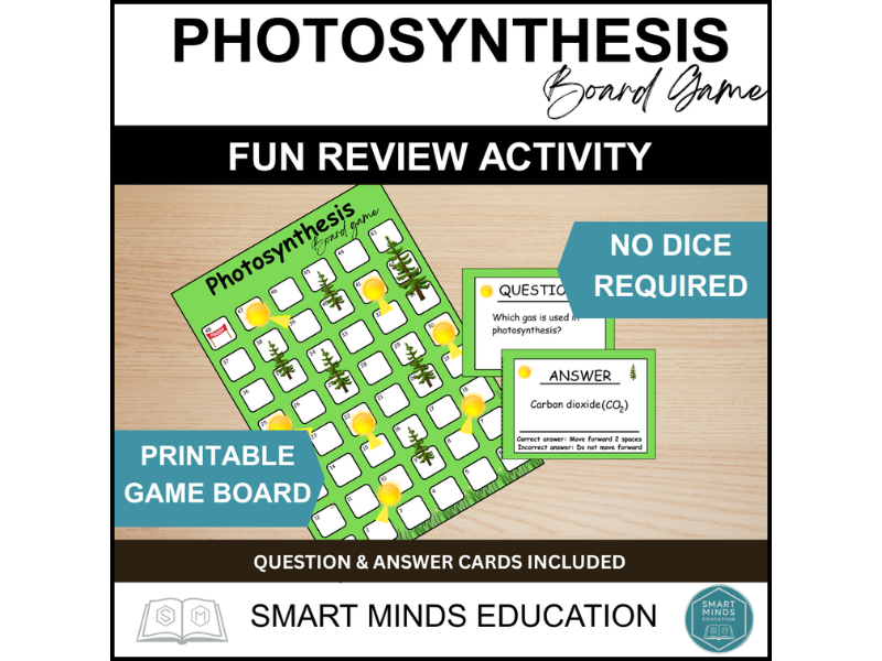 PHOTOSYNTHESIS REVIEW ACTIVITY BOARD GAME *PRINTABLE*